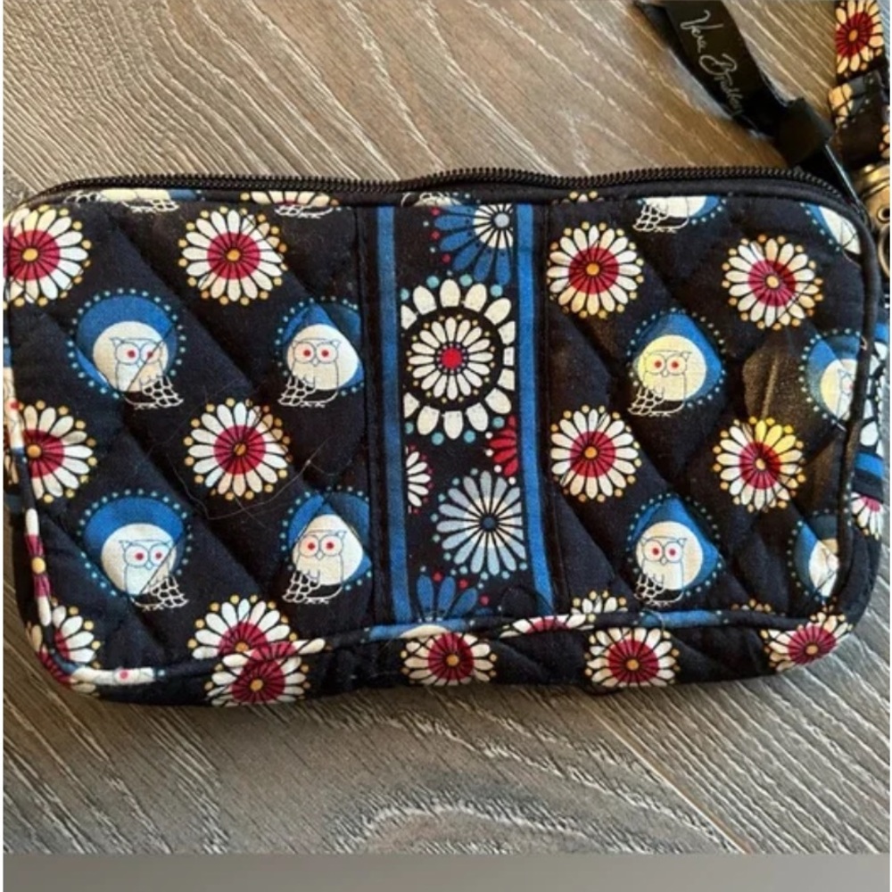 VERA BRADLEY Night Owl pattern wallet / mini clutch